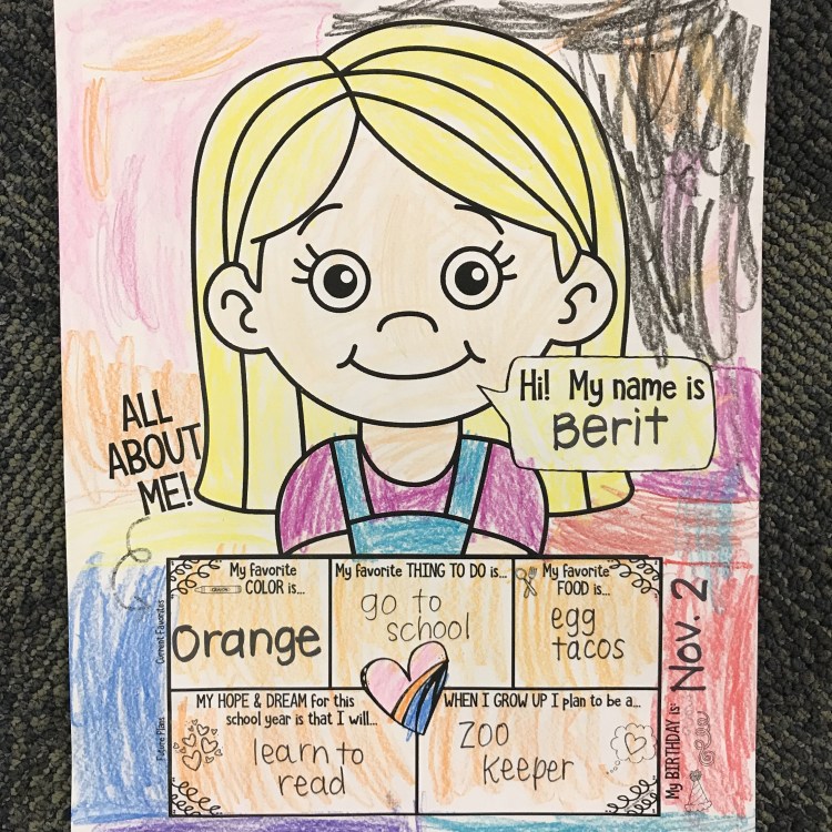All About Me Art & Writing&nbsp;Project